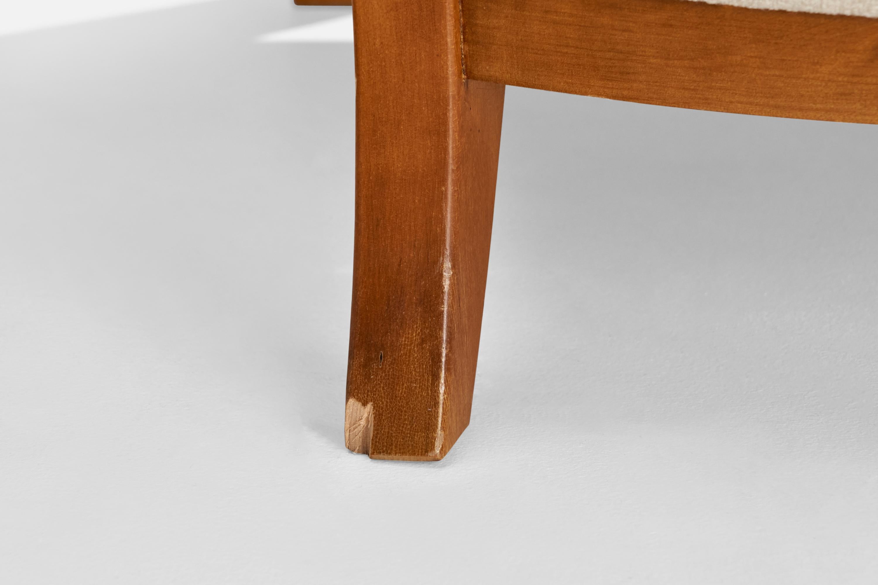 Asko, Lounge Chairs, Birch, Fabric, Finland, 1940s For Sale 6