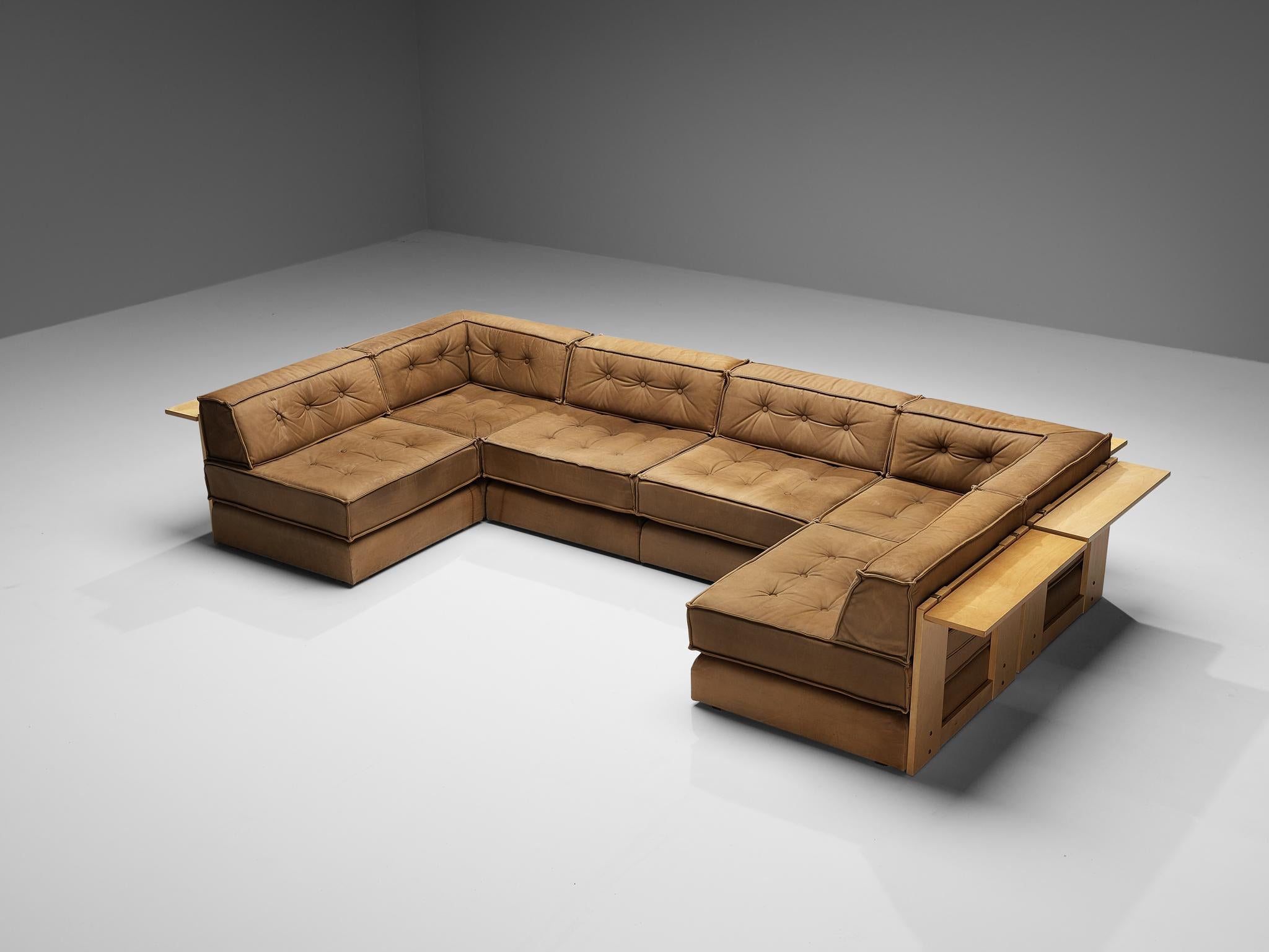 modular sofa brown