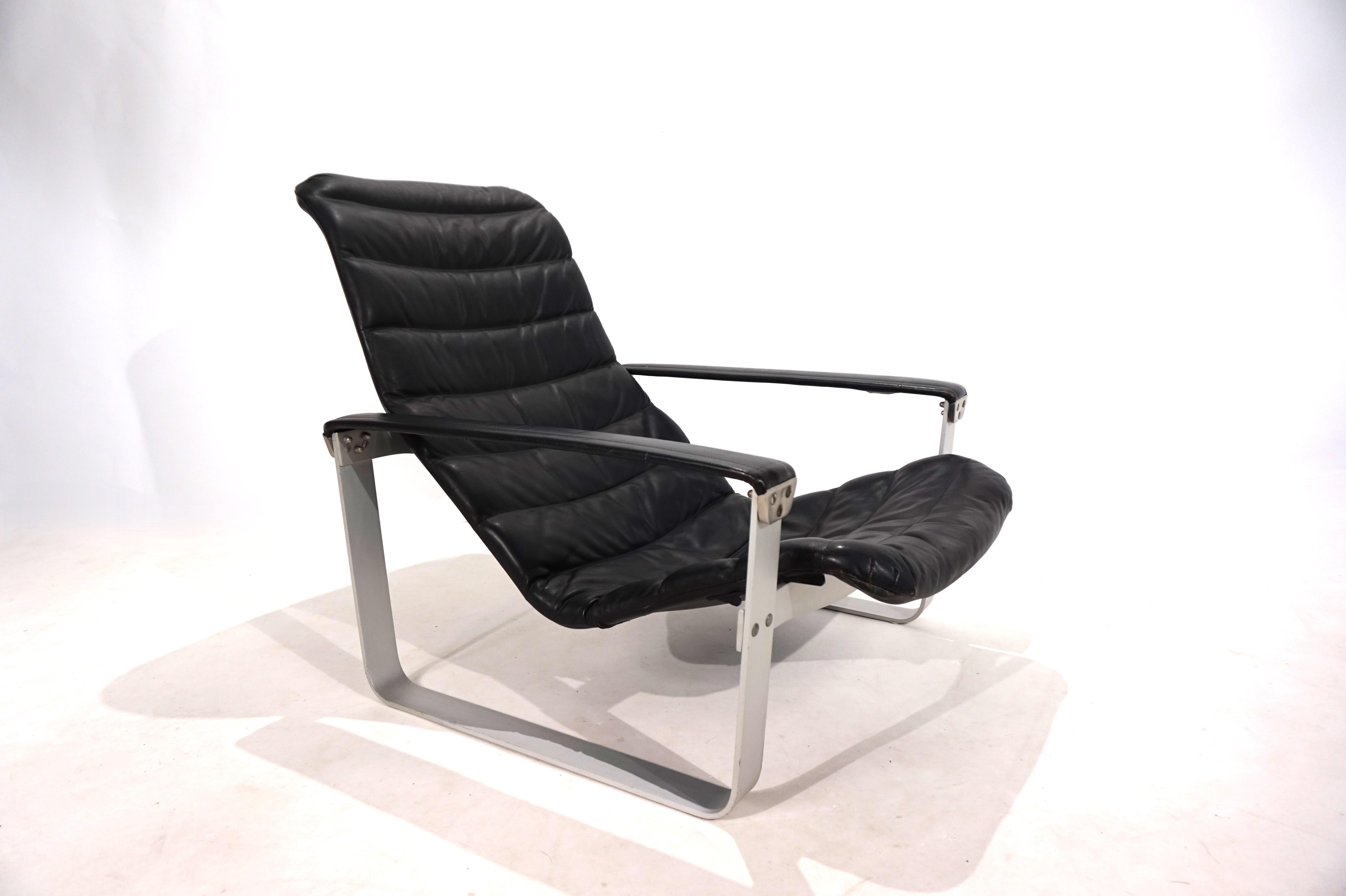Sillón de cuero Asko Pulkka de Ilmari Lappalainen, 1960 en venta 5