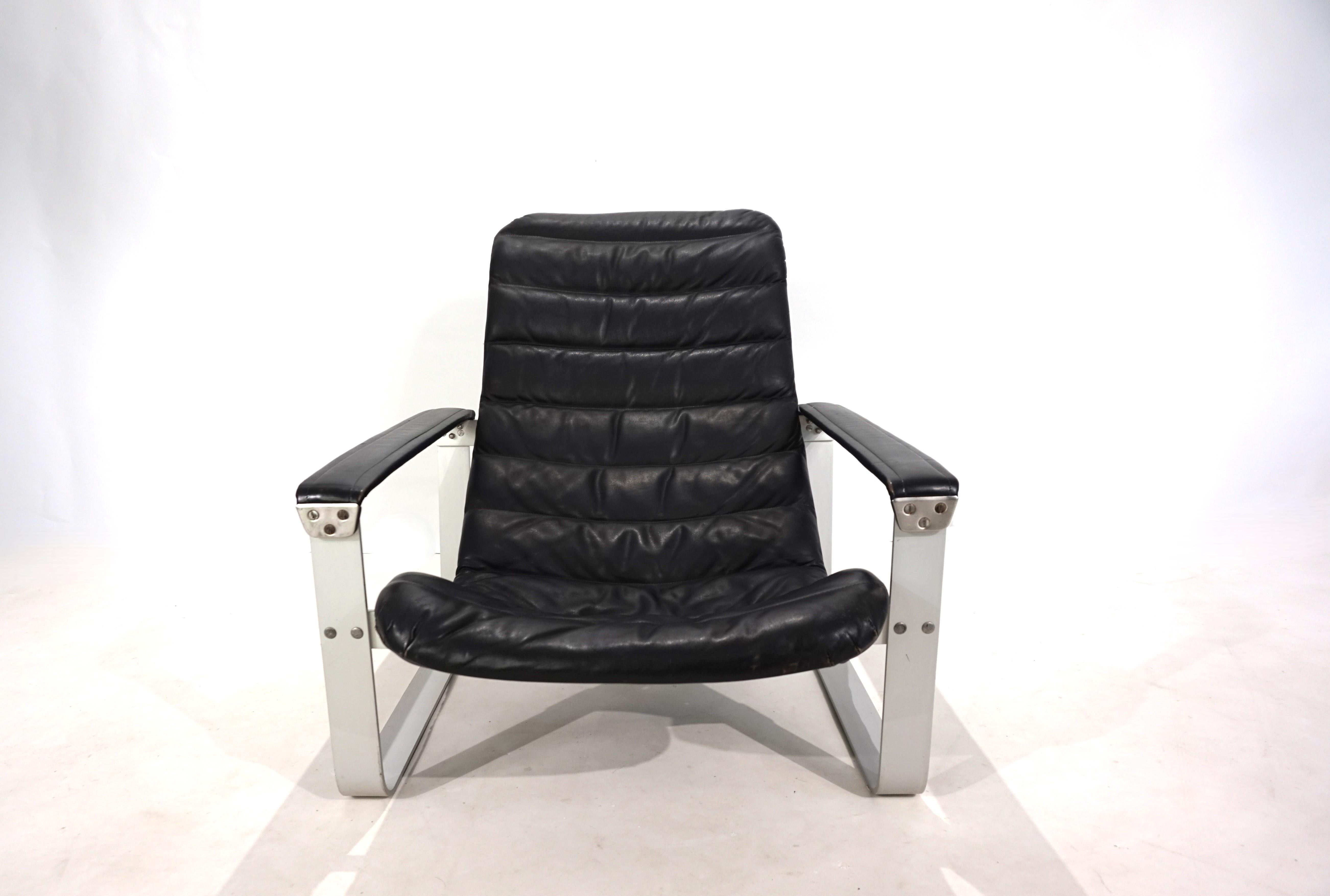 Sillón de cuero Asko Pulkka de Ilmari Lappalainen, 1960 en venta 6
