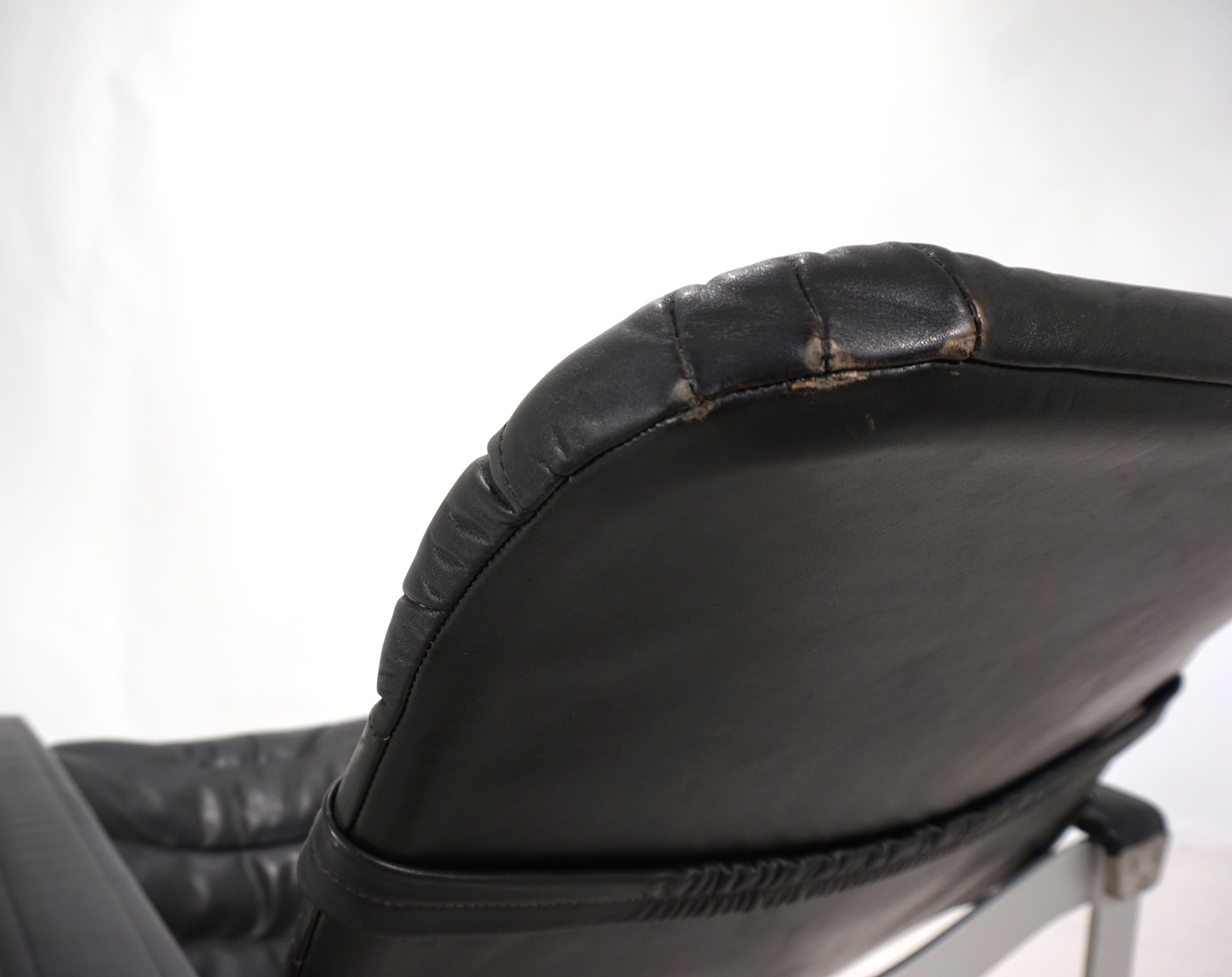Sillón de cuero Asko Pulkka de Ilmari Lappalainen, 1960 en venta 7