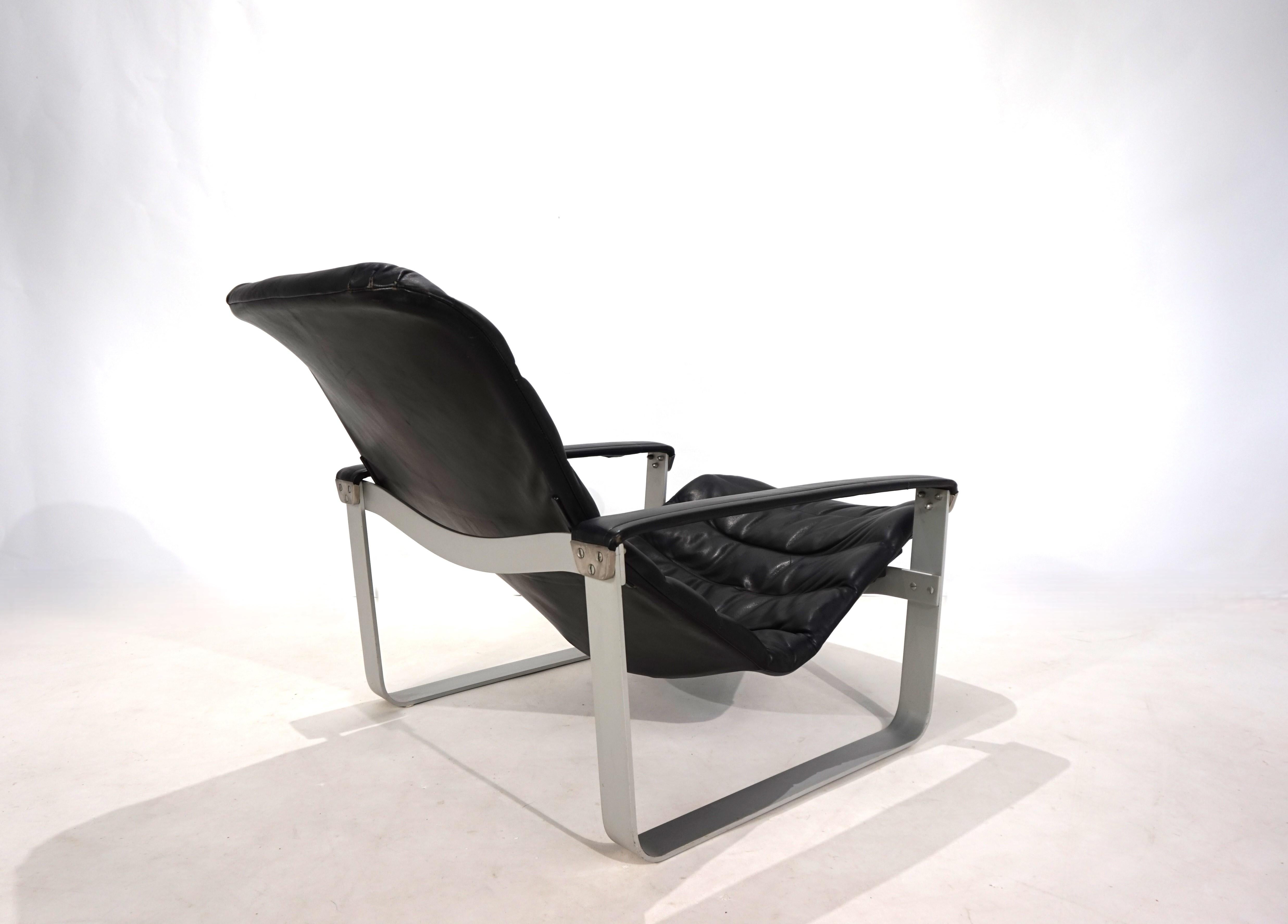 Sillón de cuero Asko Pulkka de Ilmari Lappalainen, 1960 en venta 9