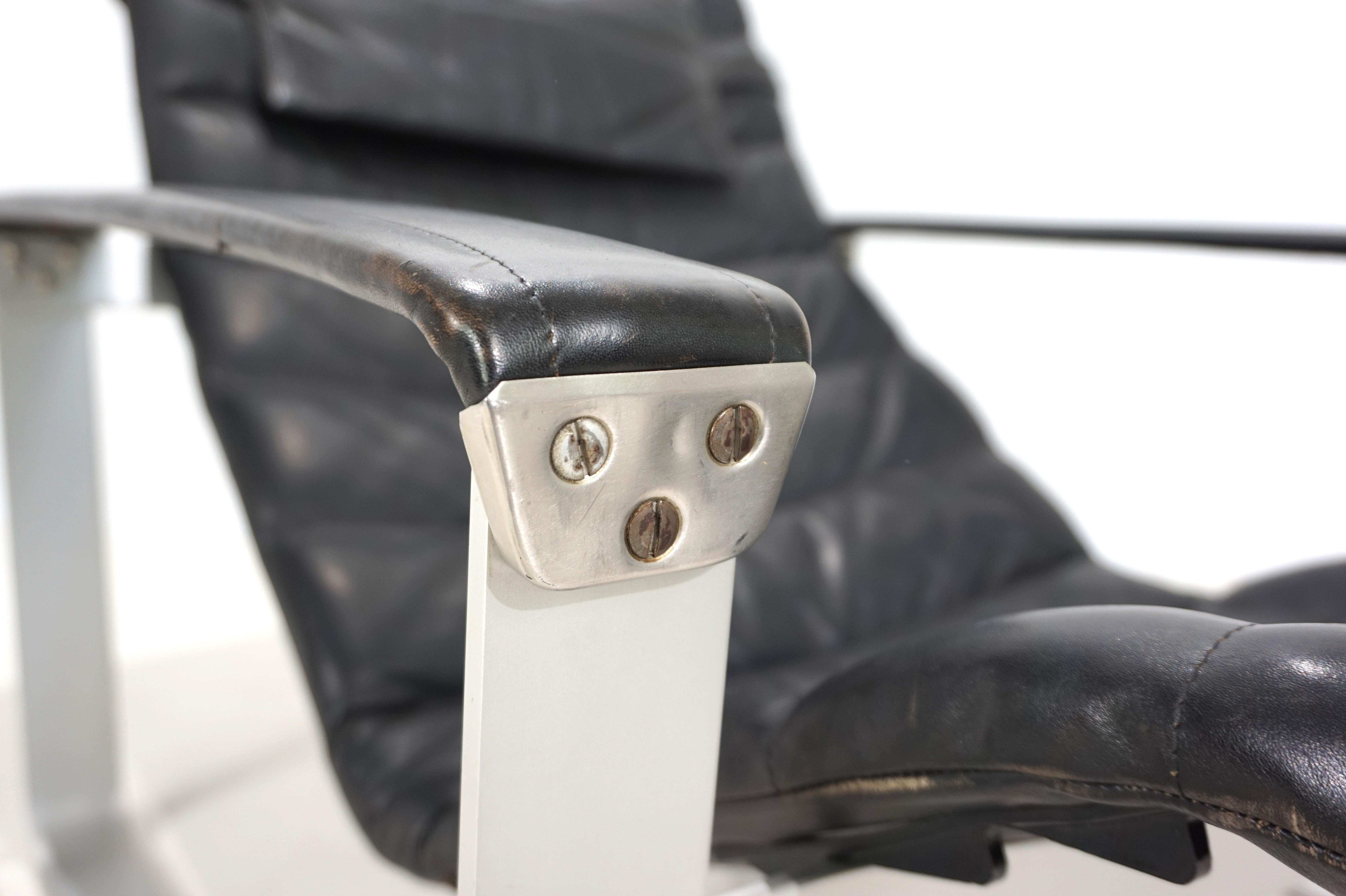 Sillón de cuero Asko Pulkka de Ilmari Lappalainen, 1960 en venta 10