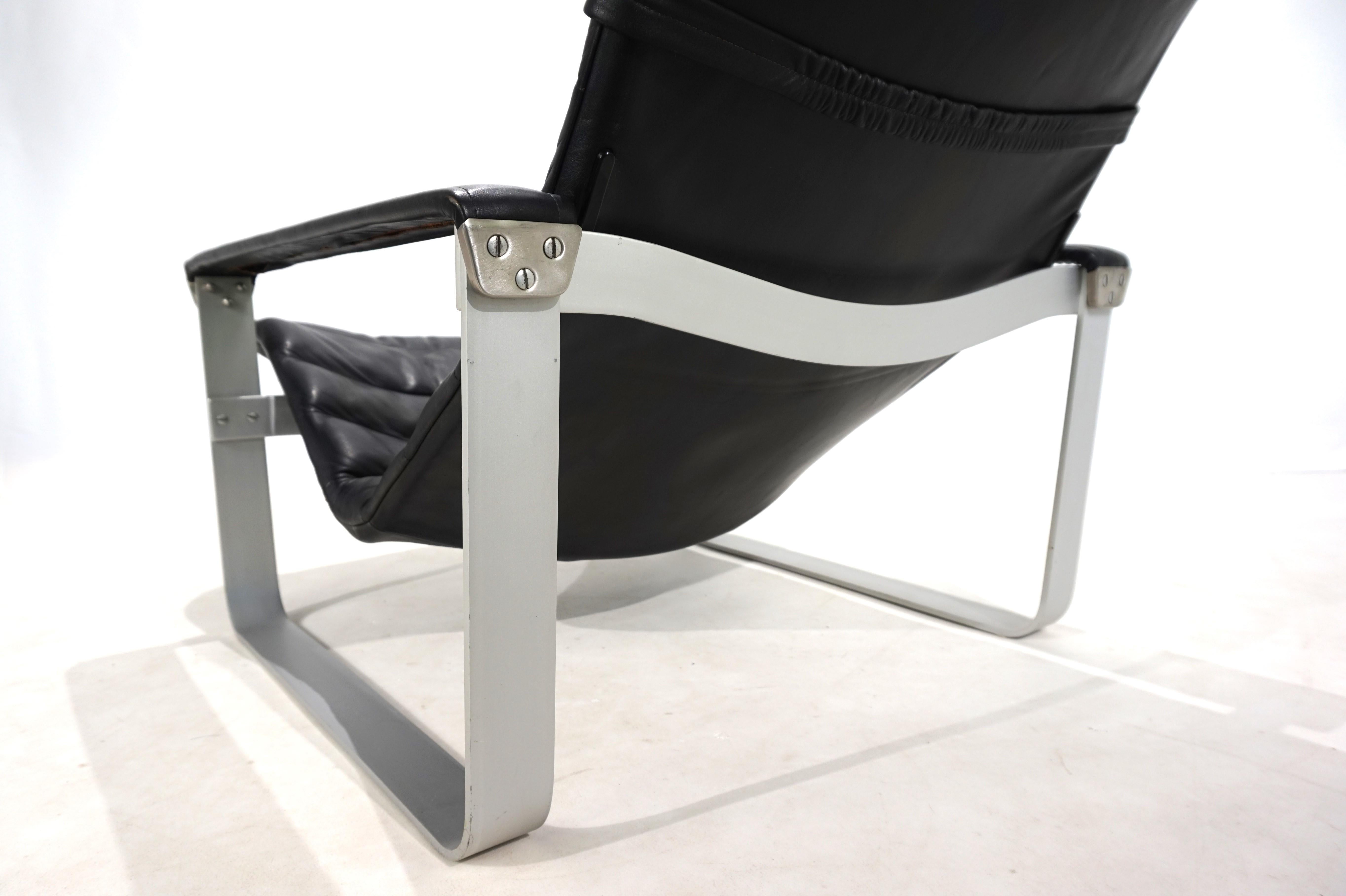 Sillón de cuero Asko Pulkka de Ilmari Lappalainen, 1960 en venta 12