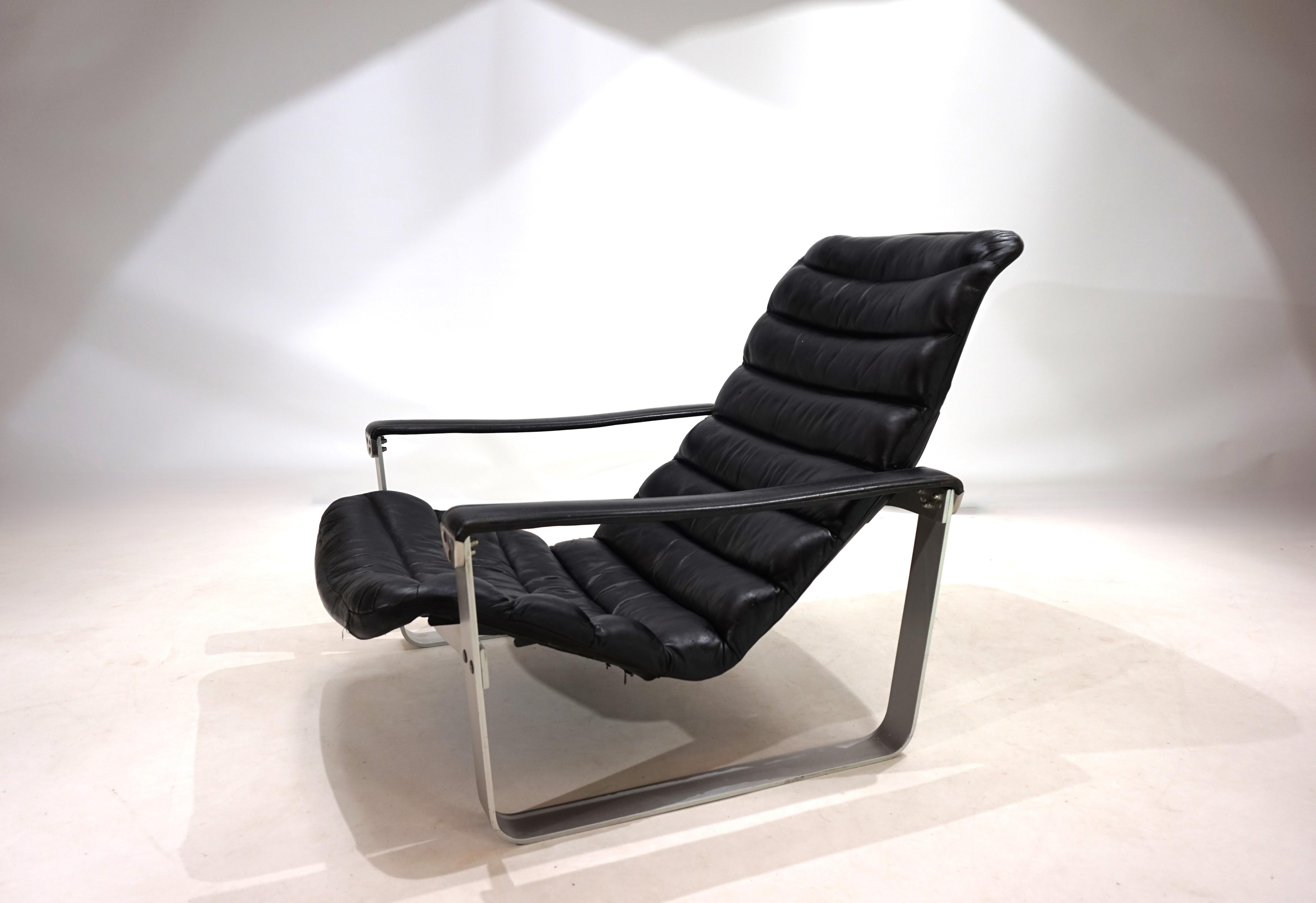 Asko Pulkka Sessel aus Leder von Ilmari Lappalainen, 1960 1