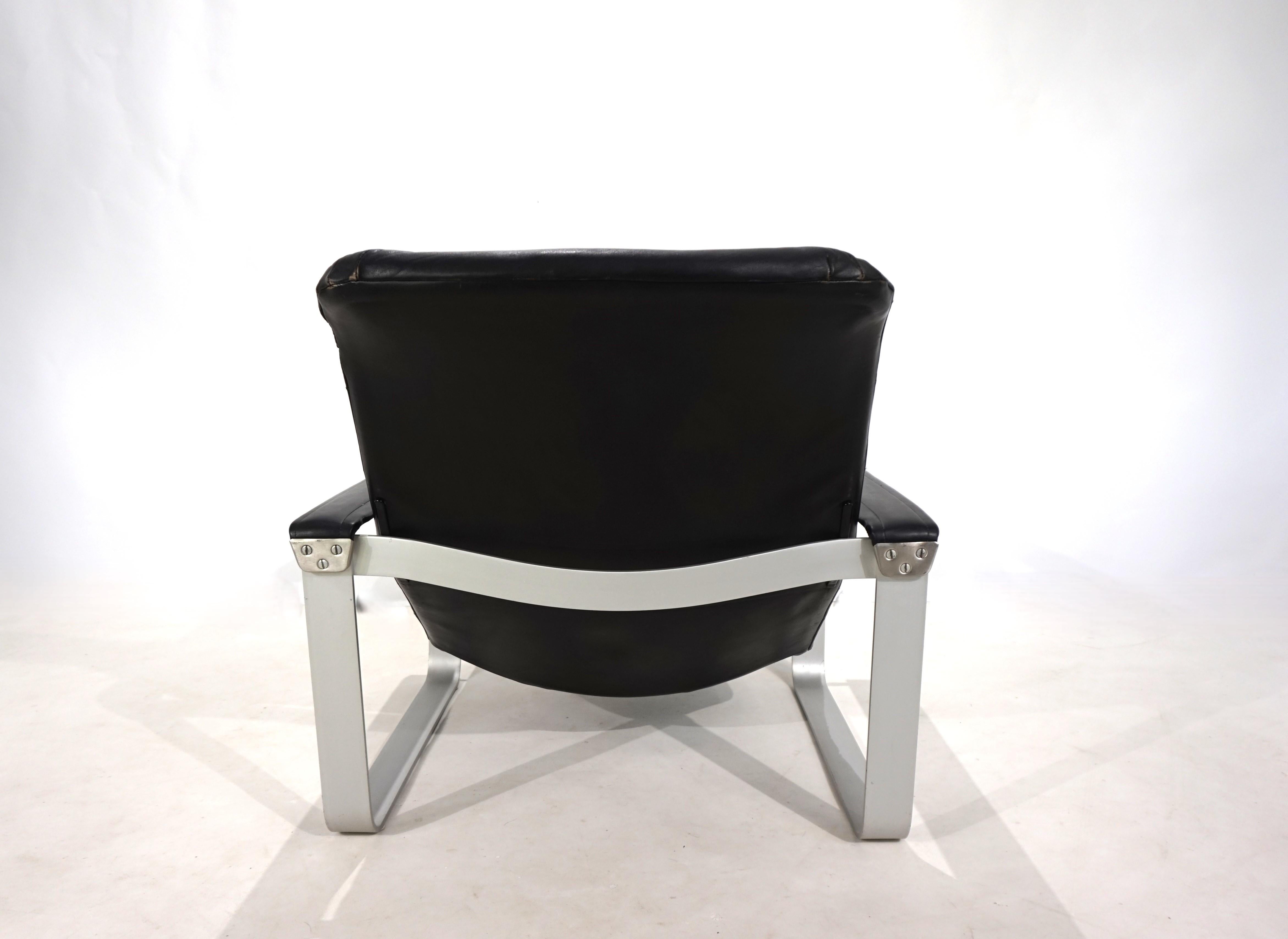 Sillón de cuero Asko Pulkka de Ilmari Lappalainen, 1960 en venta 1