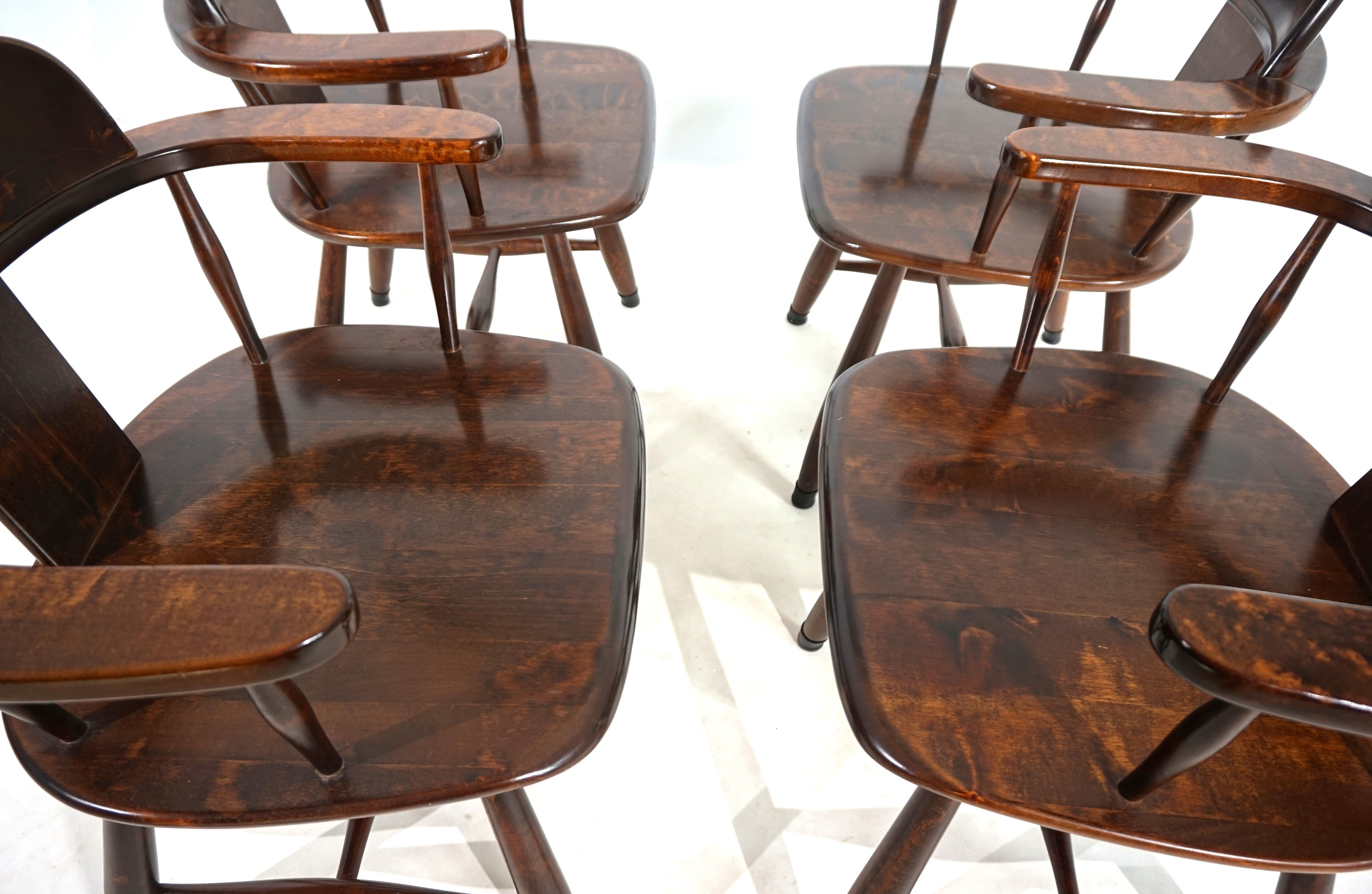 Asko set of 4 dining chairs, 1970 (Ende des 20. Jahrhunderts) im Angebot
