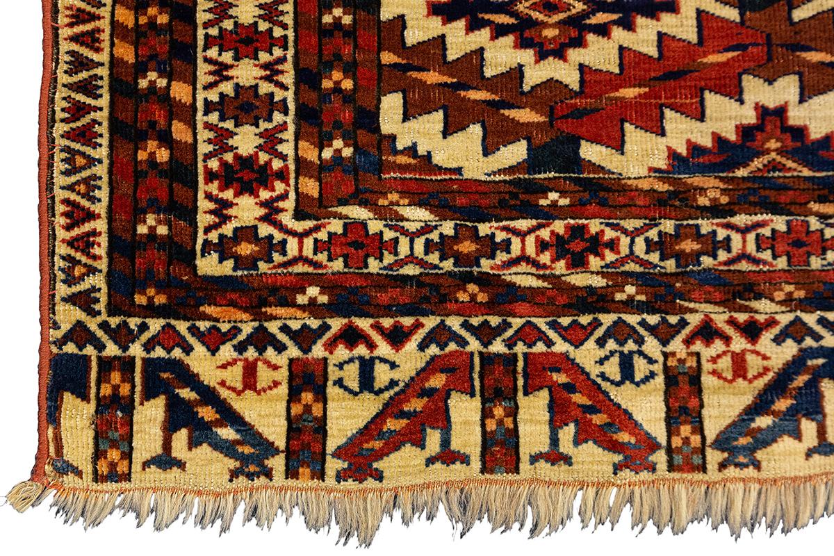 Hand-Knotted Asmalik Yomut Rug For Sale