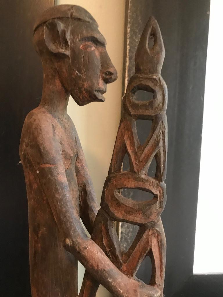 Asmat Tribe Irian Jaya Indonesian New Guinea Carved Ancestral Wood