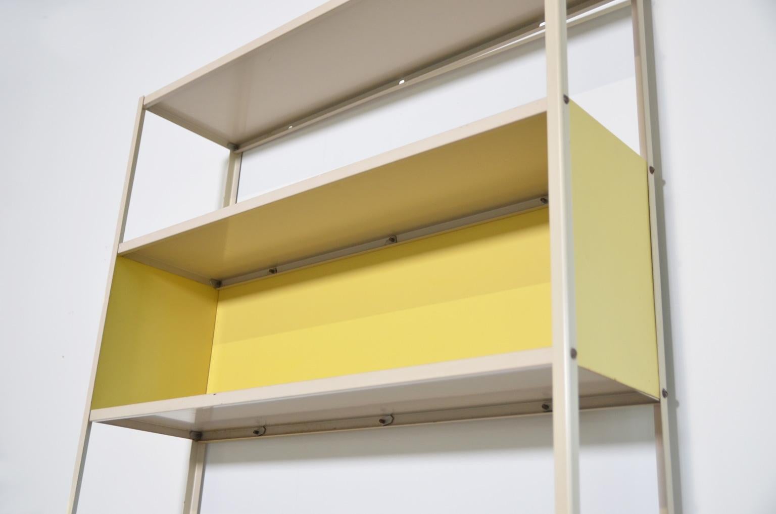 Mid-20th Century Asmeta Wall System in yellow and grey by Dutch designer Friso Kramer