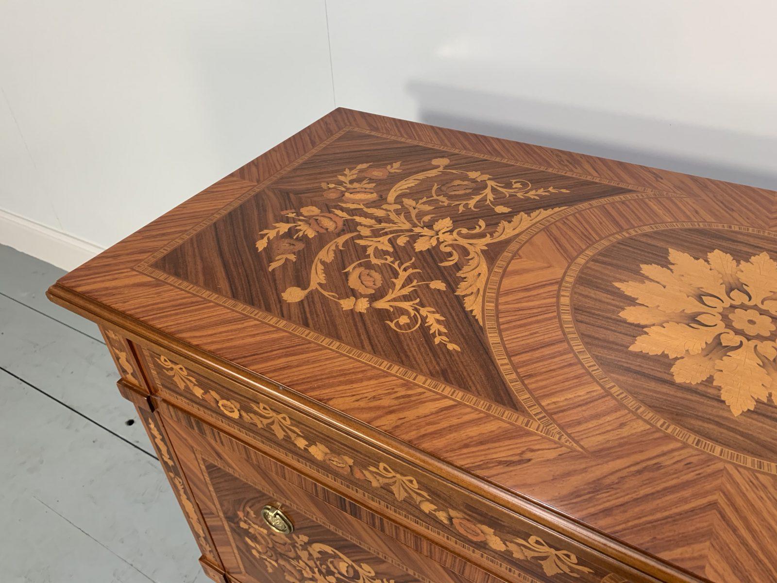 Hand-Crafted Asnaghi Inlaid Marquetry Cabinet Commode Chest of Drawers For Sale