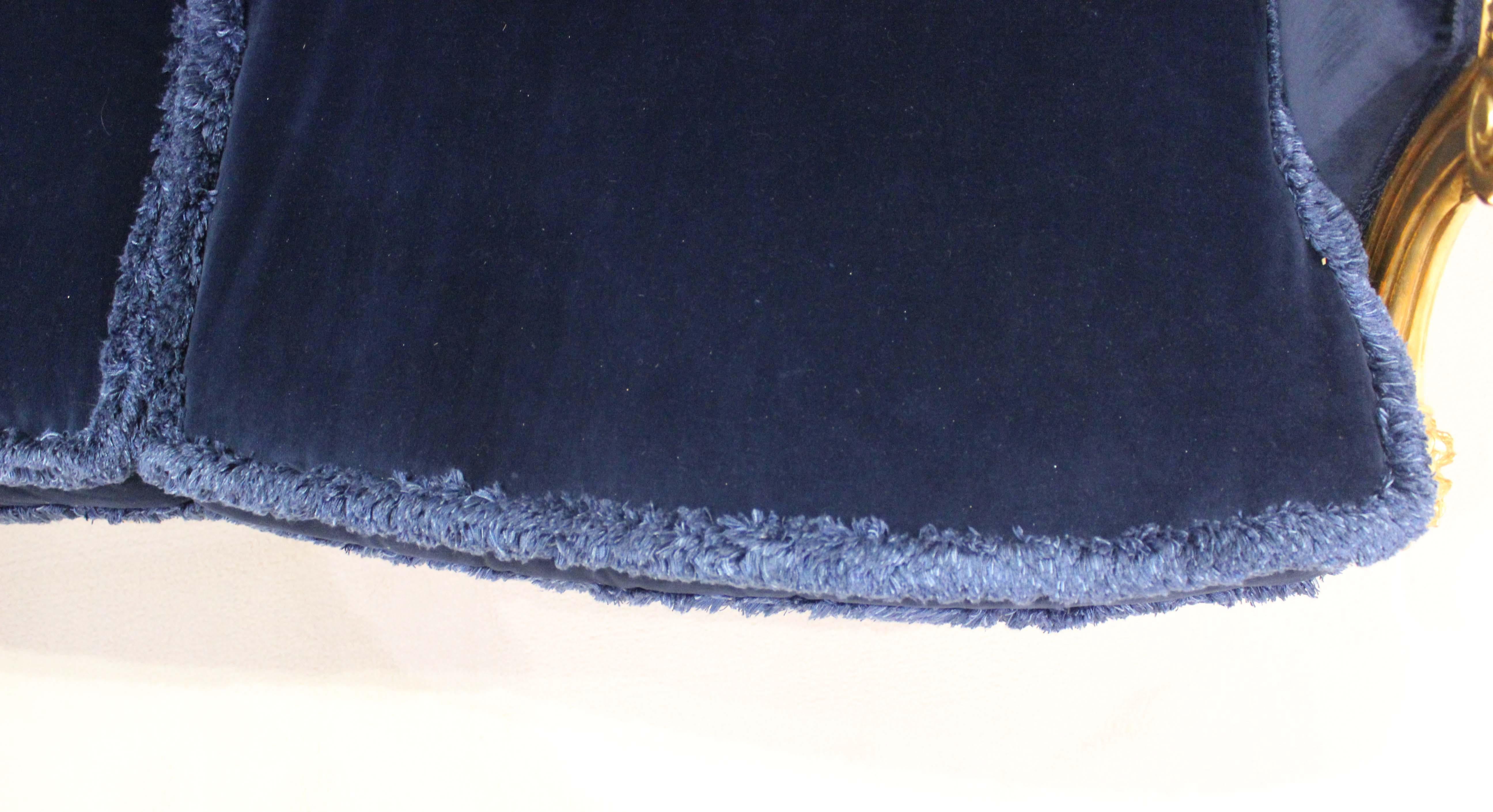 Asnaghi Suite of 2 Settee and 2 Chairs, Upholstered Royal Blue Velvet For Sale 13