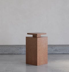 Soporte grande «Asos» con pedestal en chapa de madera, de Hermhaus
