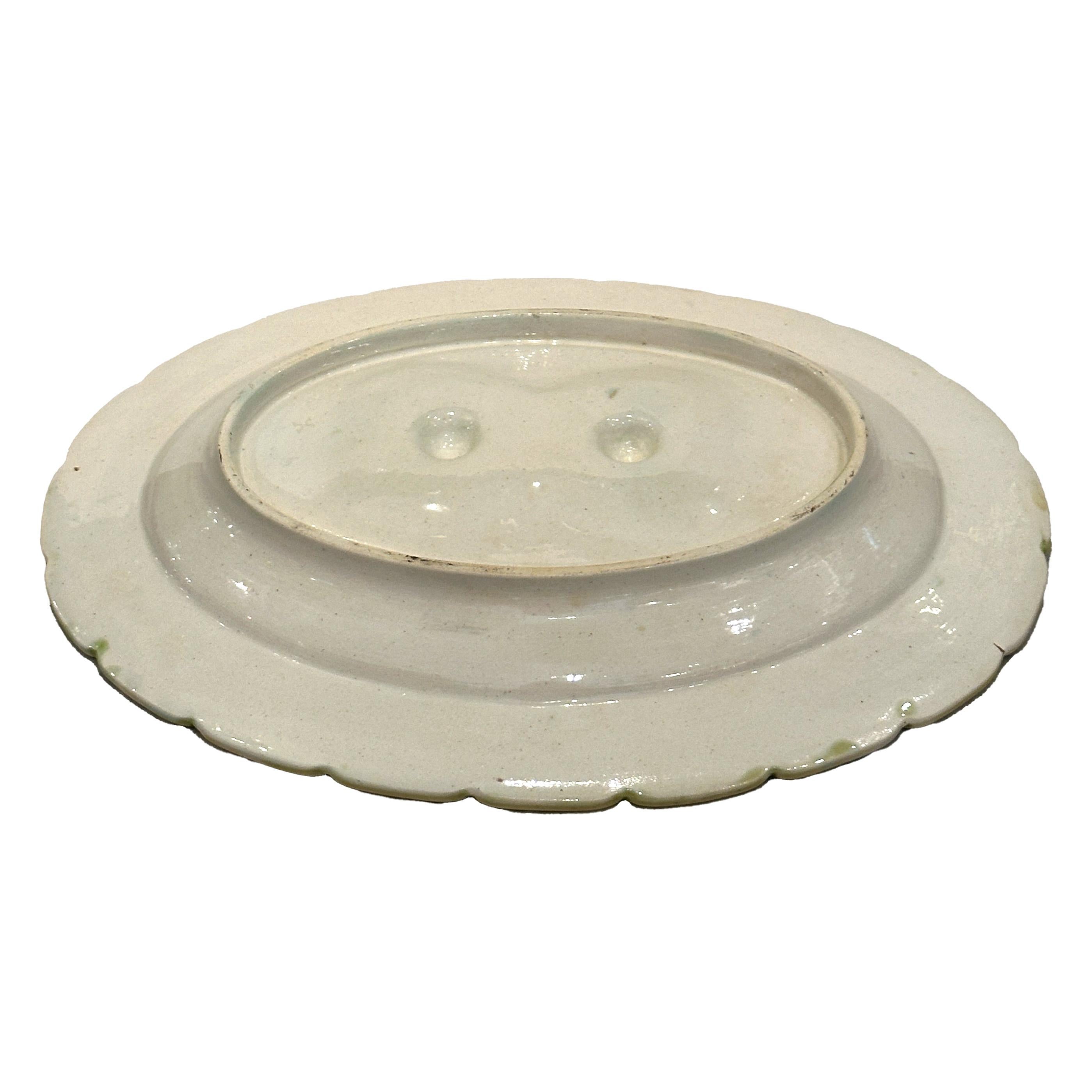 Spargelteller von Orchies Fayence Manufactory, 19. Jahrhundert im Zustand „Gut“ im Angebot in Paris, FR