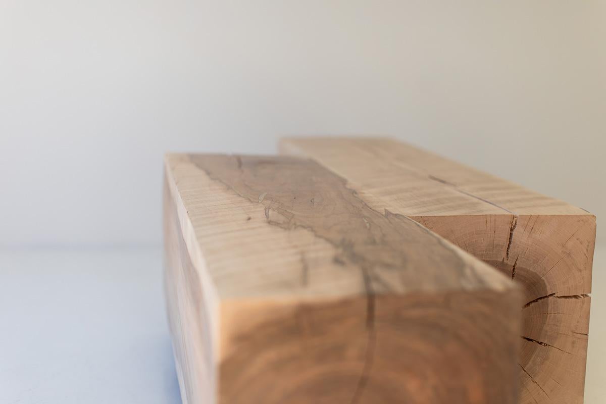 Table basse moderne en bois d'Aspen en vente 2