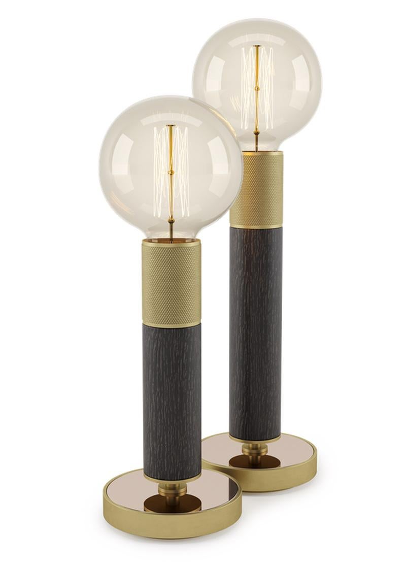 Brushed Aspen Table Lamp 'Little' For Sale