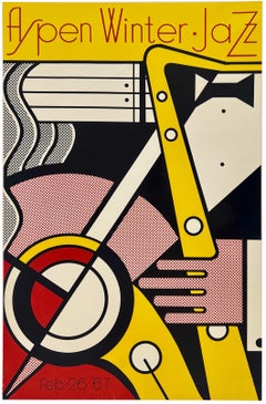 ASPEN WINTER JAZZ 1967 - Roy Lichtenstein - Sérigraphie signée à la main et numérotée 74/300