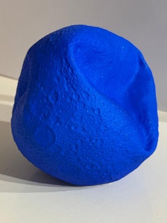 Yves Klein Blue Shimmering Round Miniature Sculpture, Present Box, Certificate