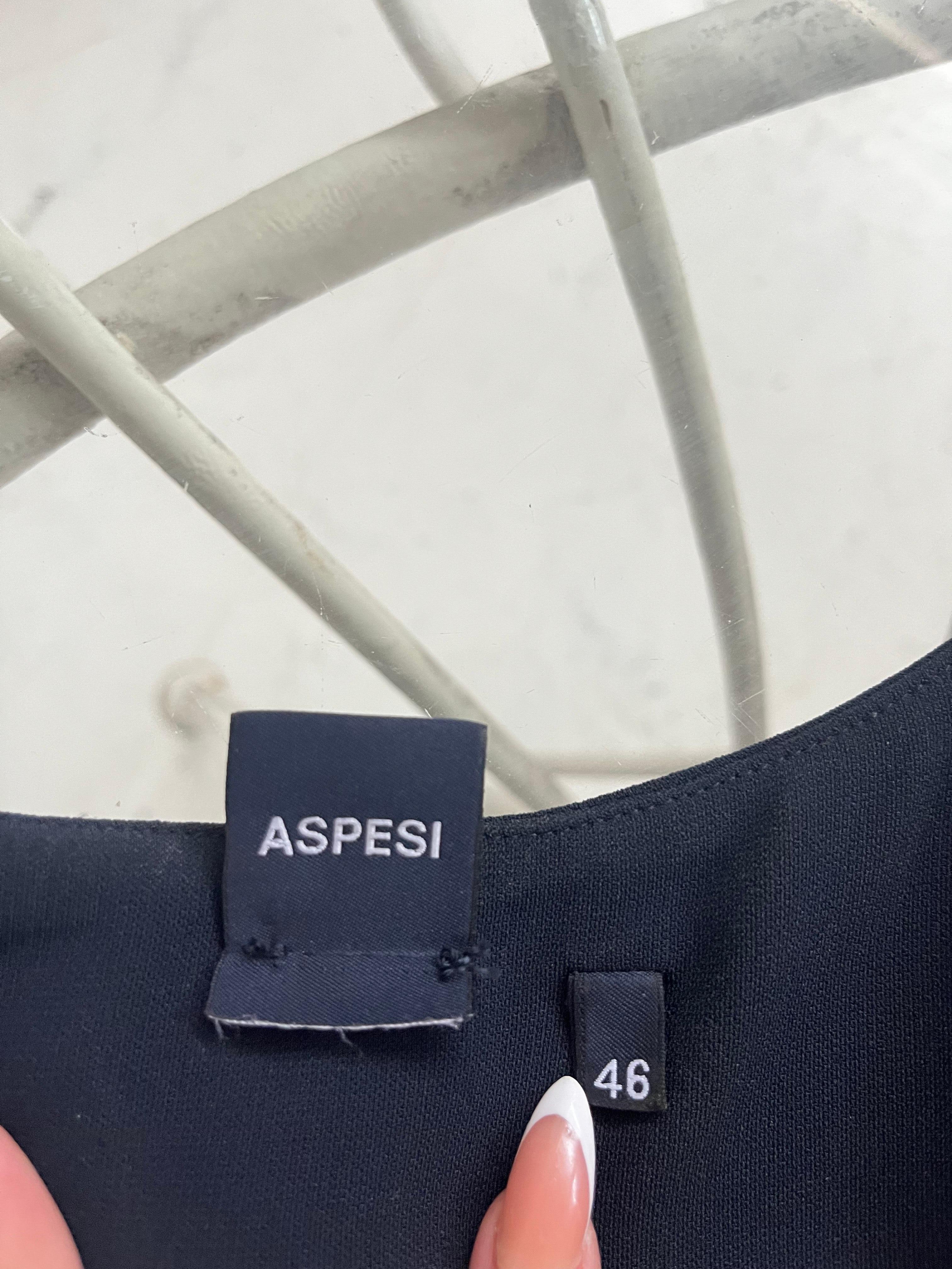 Aspesi Black Dress and Cropped Jacket Set – IT 46 – Made in Italy in vendita 4