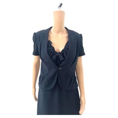 Aspesi Black Dress and Cropped Jacket Set – IT 46 – Made in Italy
