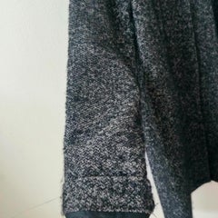 Aspesi Abrigo oversize de lana bouclé carbón con solapas de muesca