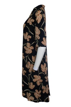 Aspesi, floral printed dress in black