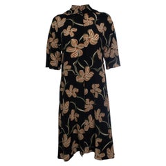 Aspesi, floral printed dress in black