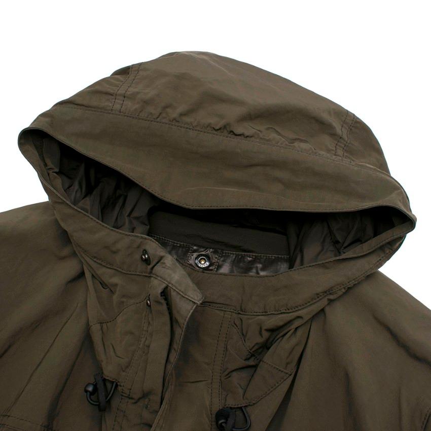 khaki rain jacket