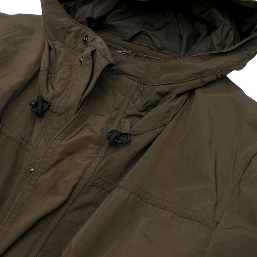 Beige Aspesi Khaki Green Hooded 2in1 Rain Jacket XL  For Sale