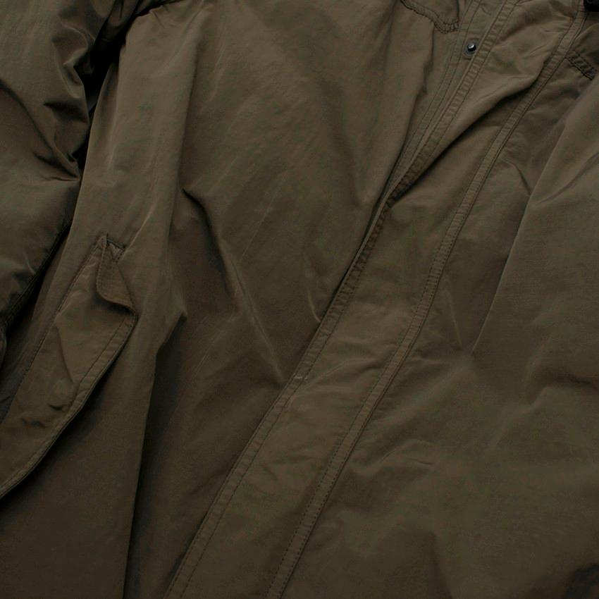 Aspesi Khaki Green Hooded 2in1 Rain Jacket XL  In New Condition For Sale In London, GB
