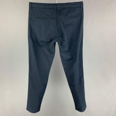 ASPESI Size 34 Navy Cotton Linen Zip Fly Casual Pants