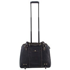 Aspinal of London Black Leather & Calf Hair Cabin Bag One Size