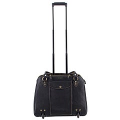 Used Aspinal of London Black Leather & Calf Hair Cabin Bag One Size