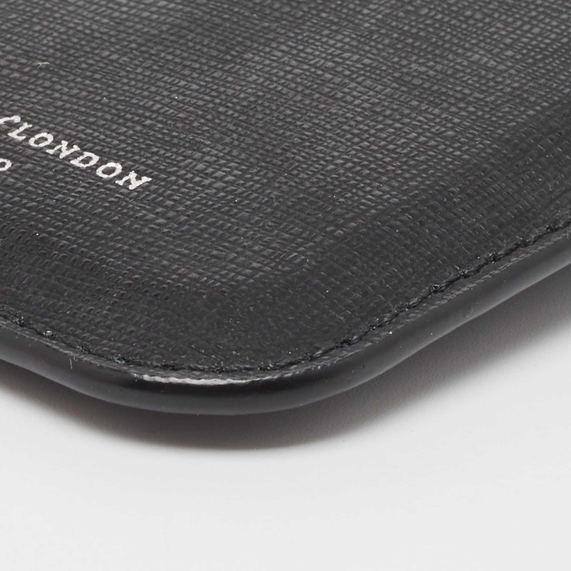 Aspinal Of London Black Leather Phone Case For Sale 4