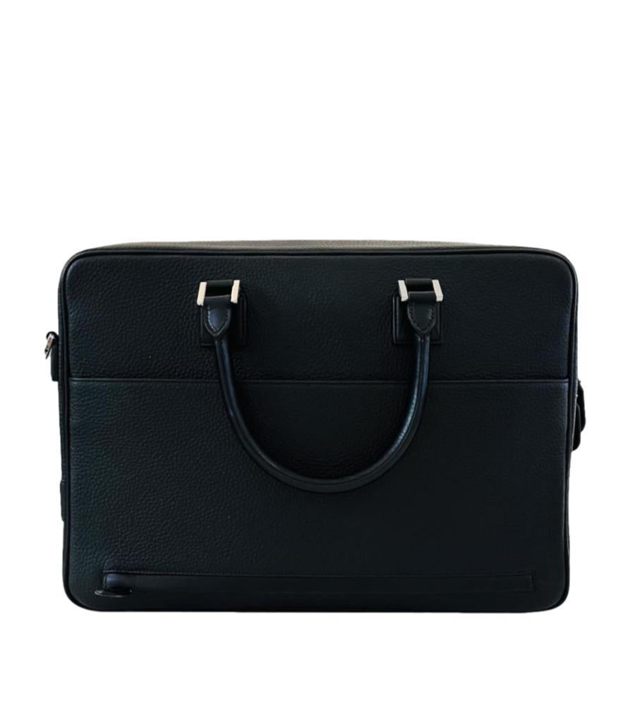 Aspinal Of London Mount Street Leather Laptop Briefcase Bag 1