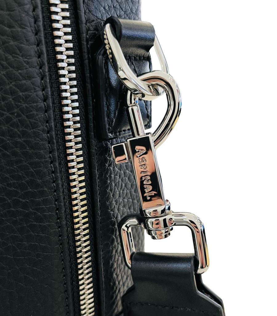 Aspinal Of London Mount Street Leather Laptop Briefcase Bag 4
