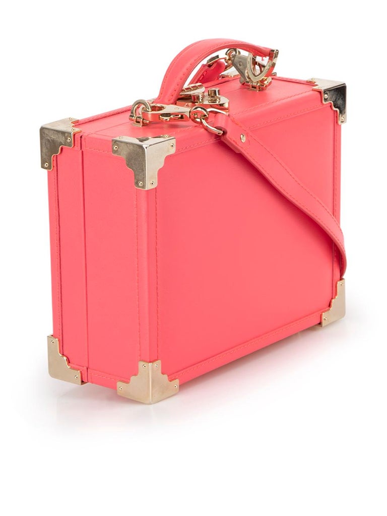Aspinal of London Women's Pink Leather Top Handle Box Bag For Sale at 1stDibs
