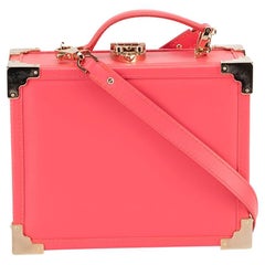 Aspinal of London Women's Pink Leather Top Handle Box Bag