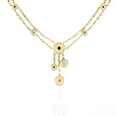 Suite de bijoux en or jaune multi-gemmes Asprey 167 boutons