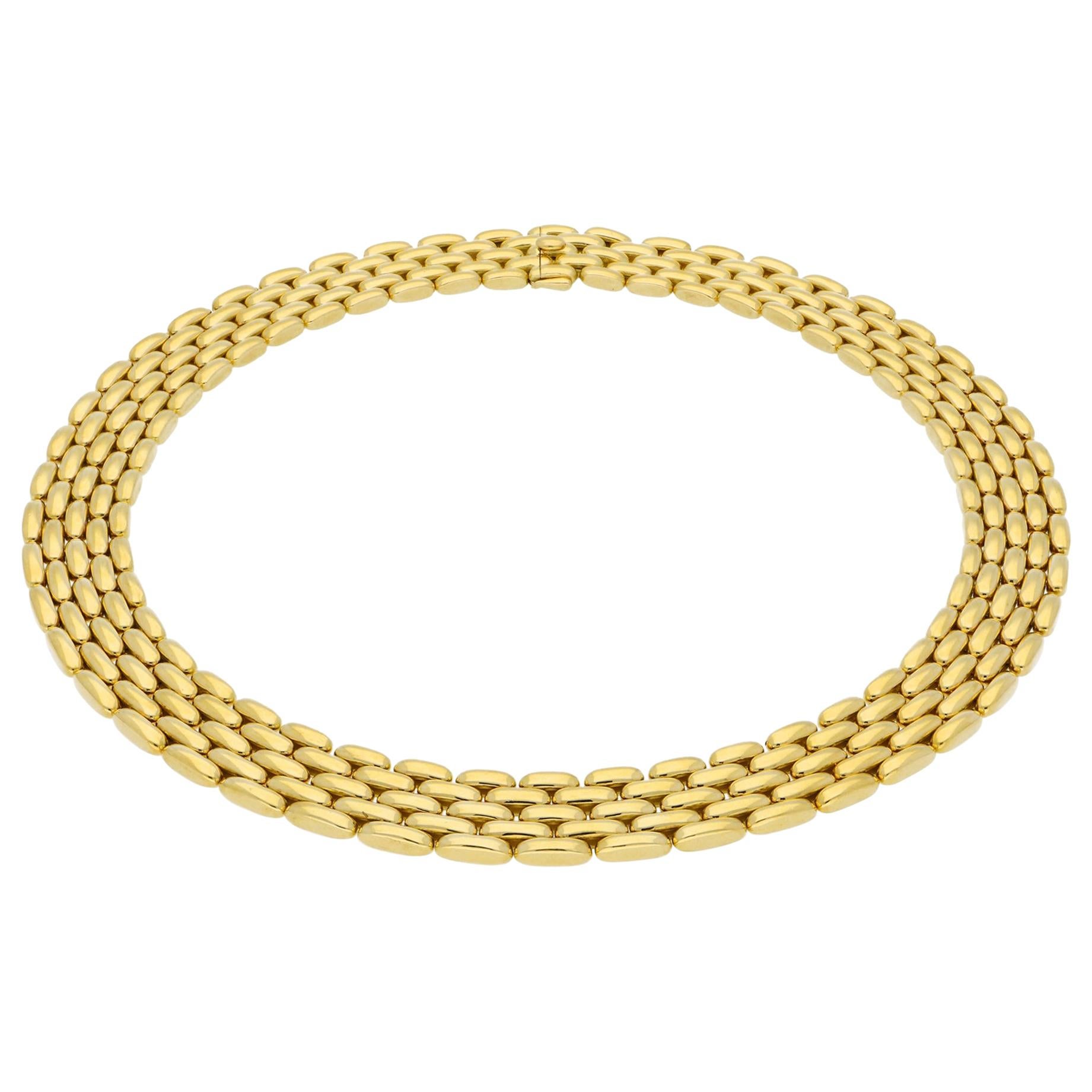 Asprey 18 Carat Yellow Gold Collar Style Necklace, circa 1990