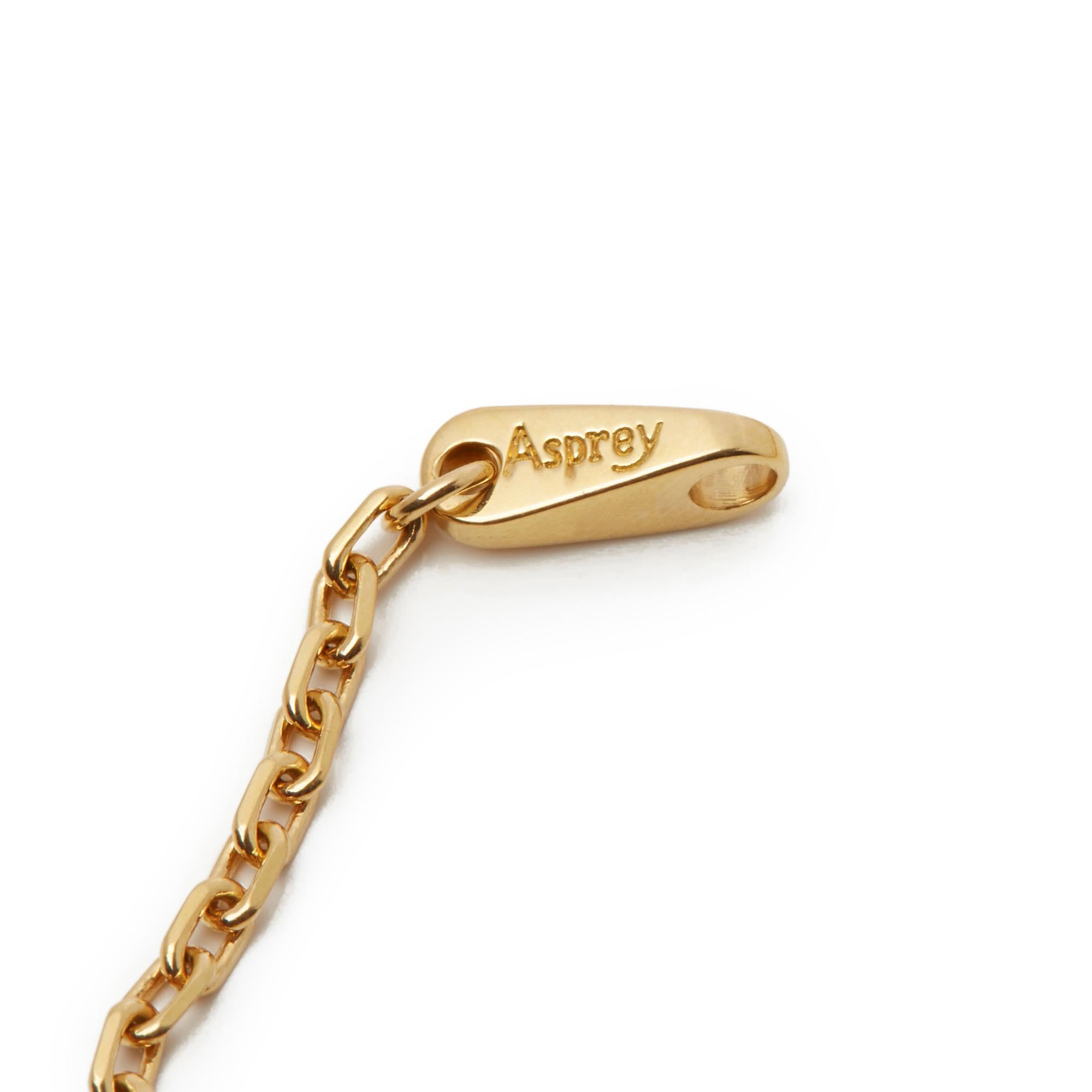 Asprey 18 Karat Yellow Gold Cross Pendant Necklace 1