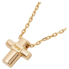 Asprey Collier pendentif croix en or jaune 18 carats