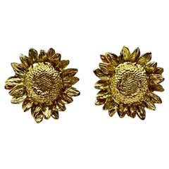 Boucles d'oreilles tournesol en or 18k d'Asprey