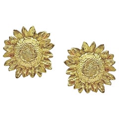 Boucles d'oreilles tournesol en or 18k d'Asprey