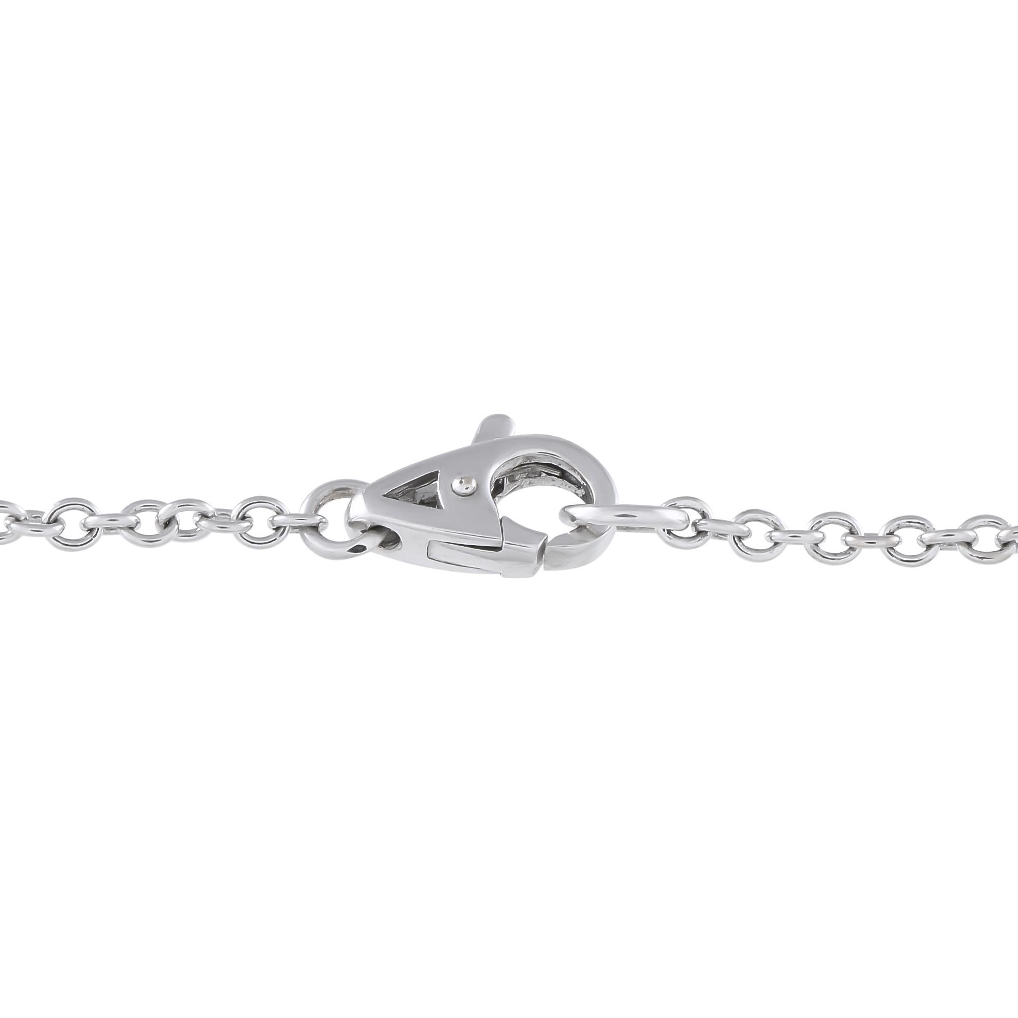 Taglio rotondo Collana Asprey in oro bianco 18 carati con diamanti da 0,25 carati in vendita