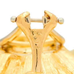 Orecchini a clip vintage a forma di fiore Asprey degli anni '90, in oro giallo 18 carati