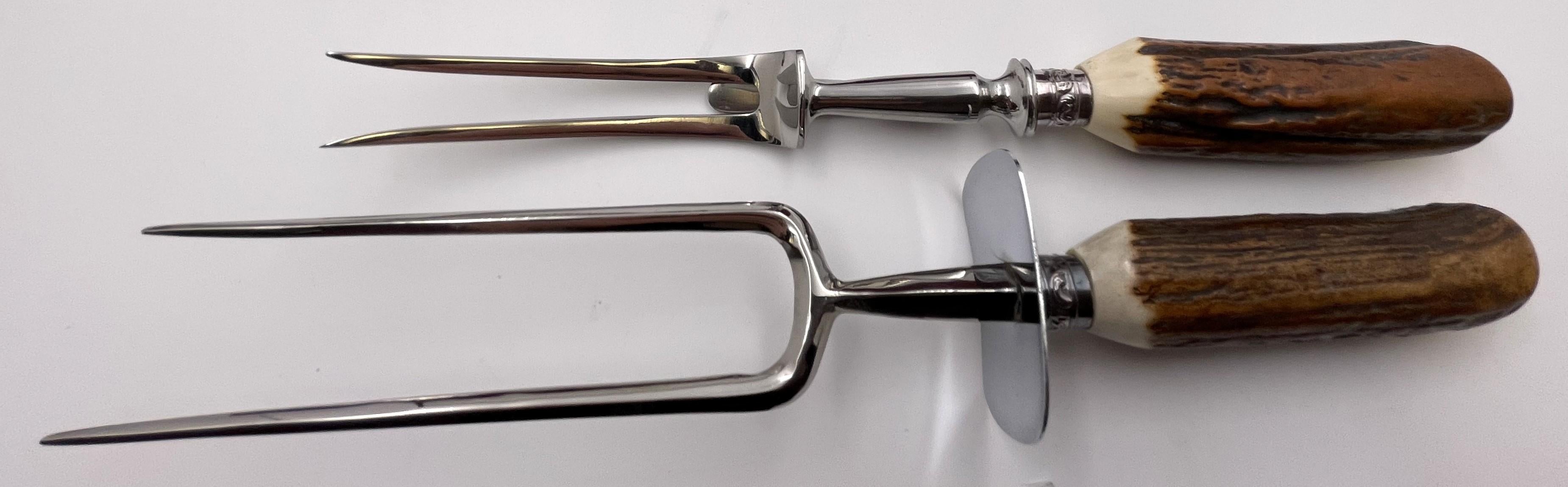 Asprey Set di bistecche e coltelli con manico di corno a 3 livelli e in scatola da 29 pezzi in vendita 2