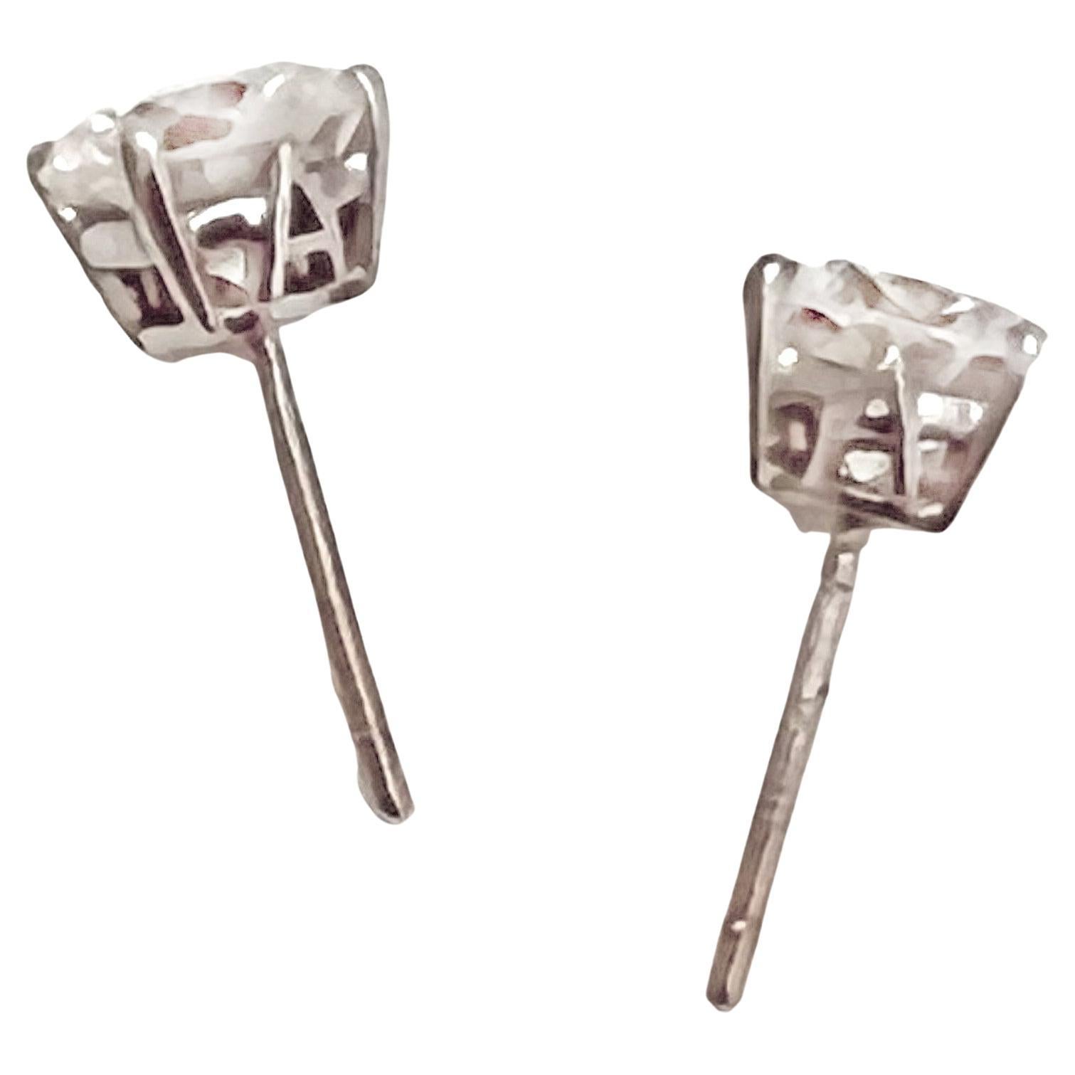 Modern Asprey 3.03ct Round Brilliant Diamond Stud Earrings
