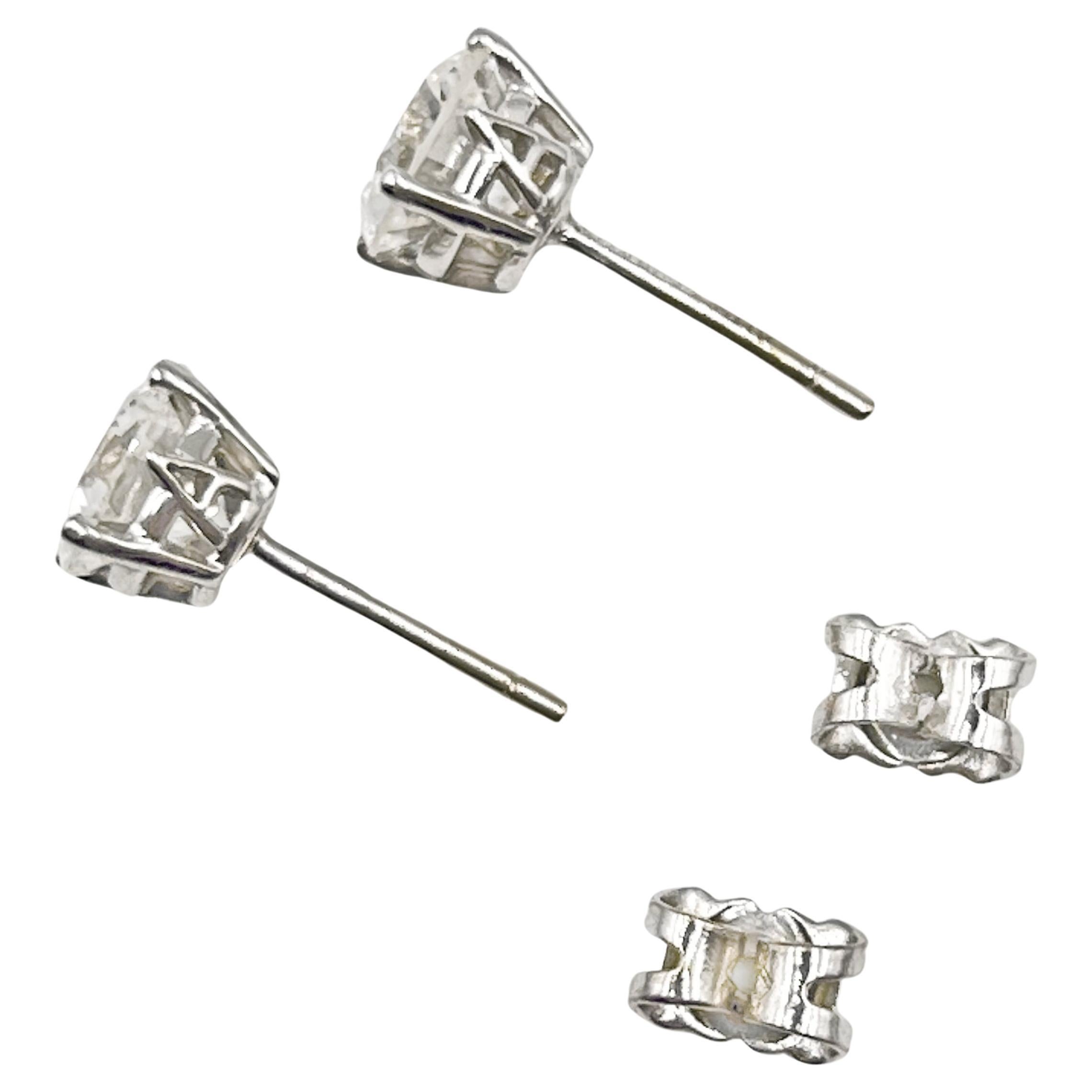 Brilliant Cut Asprey 3.03ct Round Brilliant Diamond Stud Earrings
