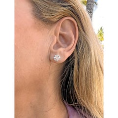 Asprey 3.03ct Round Brilliant Diamond Stud Earrings